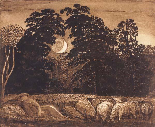 Samuel Palmer The Sleeping Shepherd France oil painting art